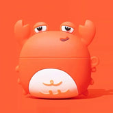 3-inch Silicone AirPods Case Orange Crab Theme Cute Funny